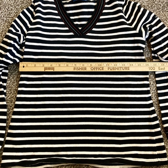 Saint James L’Atelier V-Neck Striped Sweater - Picture 4 of 9
